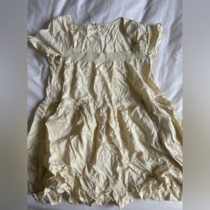 Free people, baby doll, tiered shift dress cream